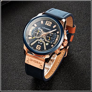 Men's multi-function quartz waterproof watch