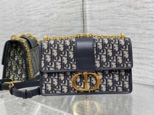 30 MONTAIGNE CHAIN BAG Blue Dior Oblique Jacquard