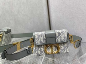 30 MONTAIGNE BOX BAG Gray Dior Oblique Jacquard