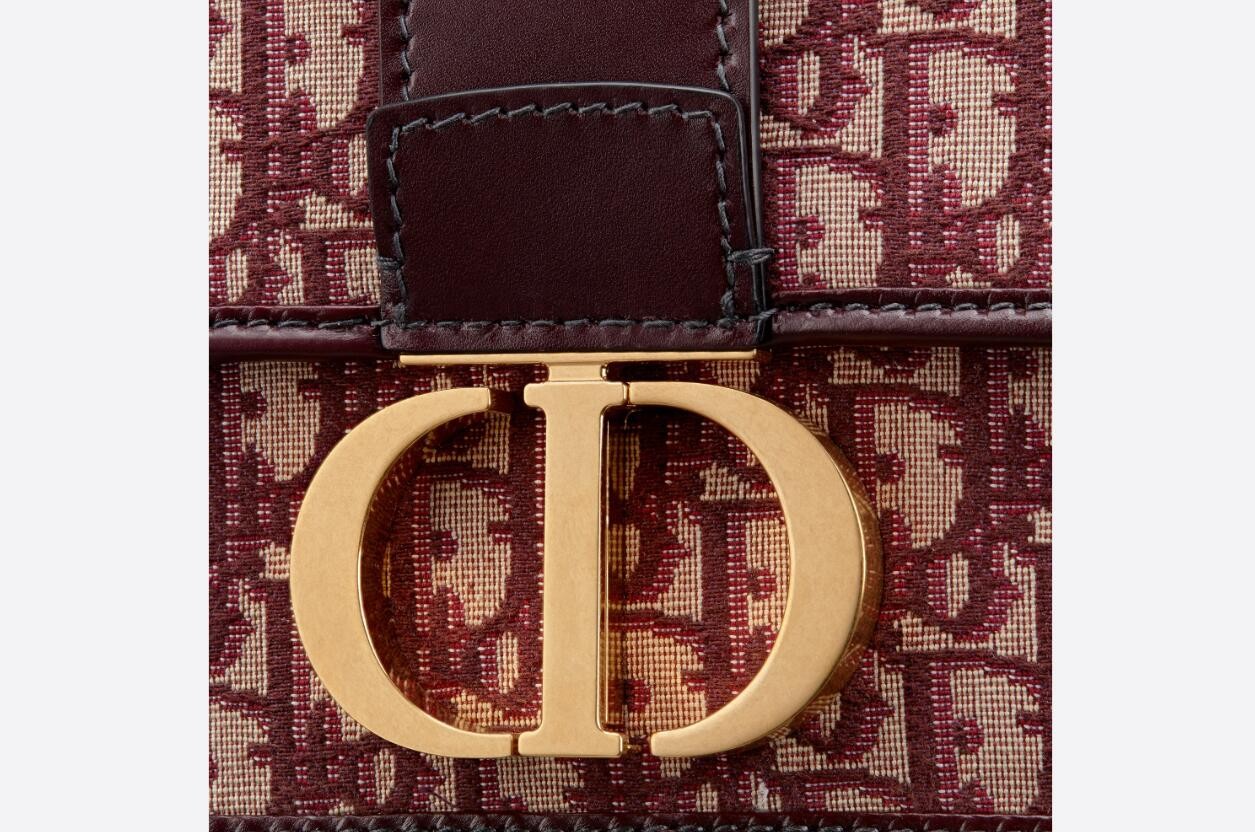 30 MONTAIGNE BAG Burgundy Dior Oblique Jacquard