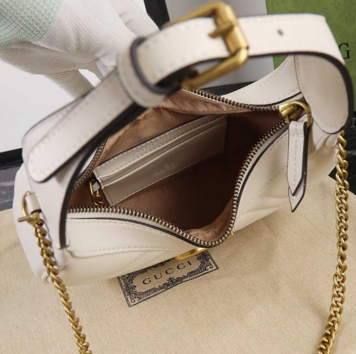 GG Marmont Half-Moon-Shaped Mini Bag