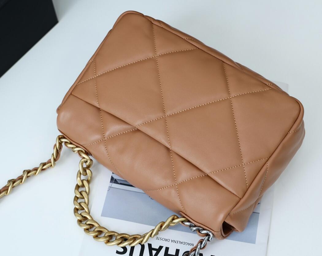 CHANEL 19 Small Flap Bag In Brown Lambskin